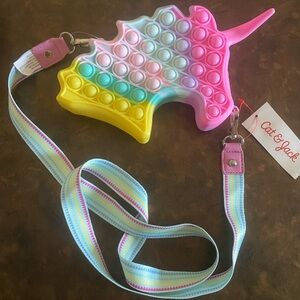 Cat & Jack Unicorn Crossbody Pop It Bubble Purse